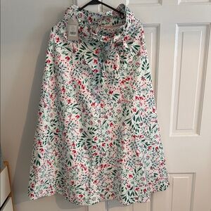 Boden Floral Maxi Skirt - White, Green, Red